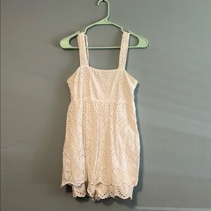 Elegant White Eyelet Jumpsuit